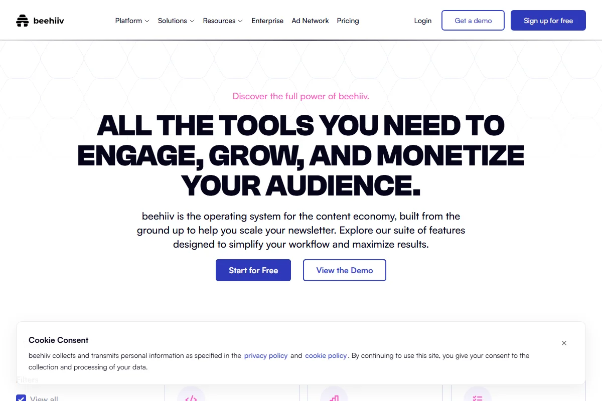 Beehiiv Dashboard: High-growth monetization features for email newsletters