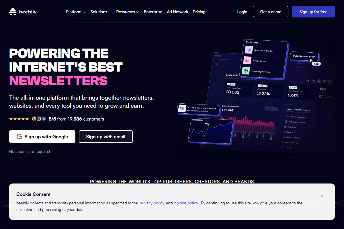 Beehiiv Dashboard Real Screenshot